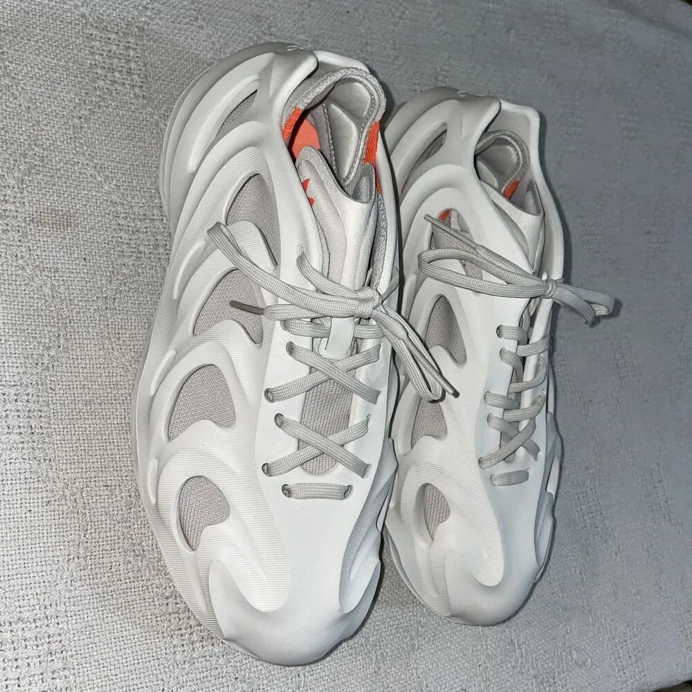 Adidas Adifoam Men’s Athletic Shoes Size 8 M White Cut Outs Athleisure NWOB